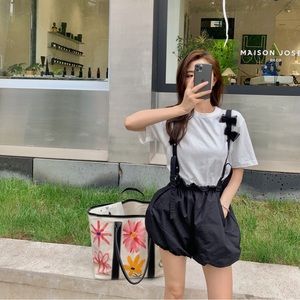Vias Herlian black overall shorts